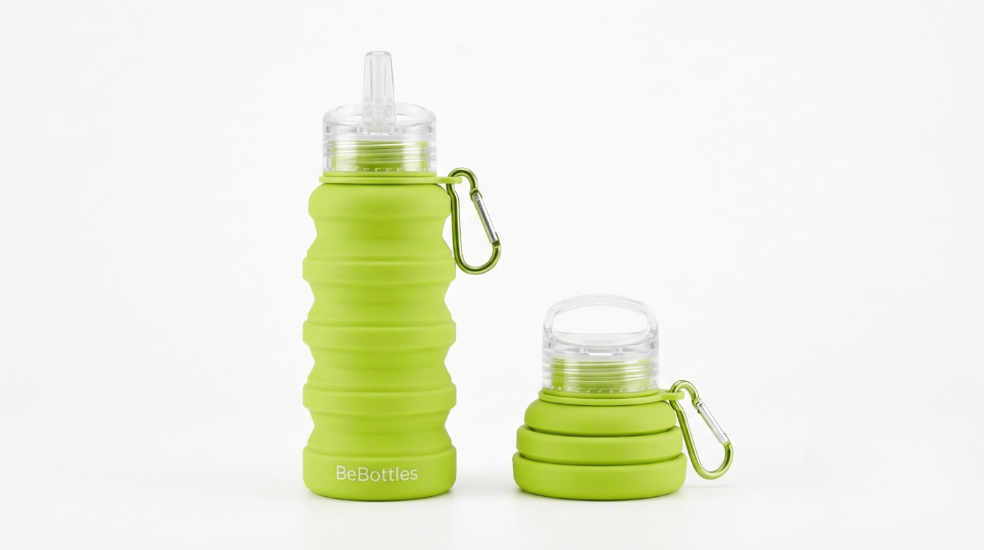 BeBottles Collapsible Silicone Sports Bottle