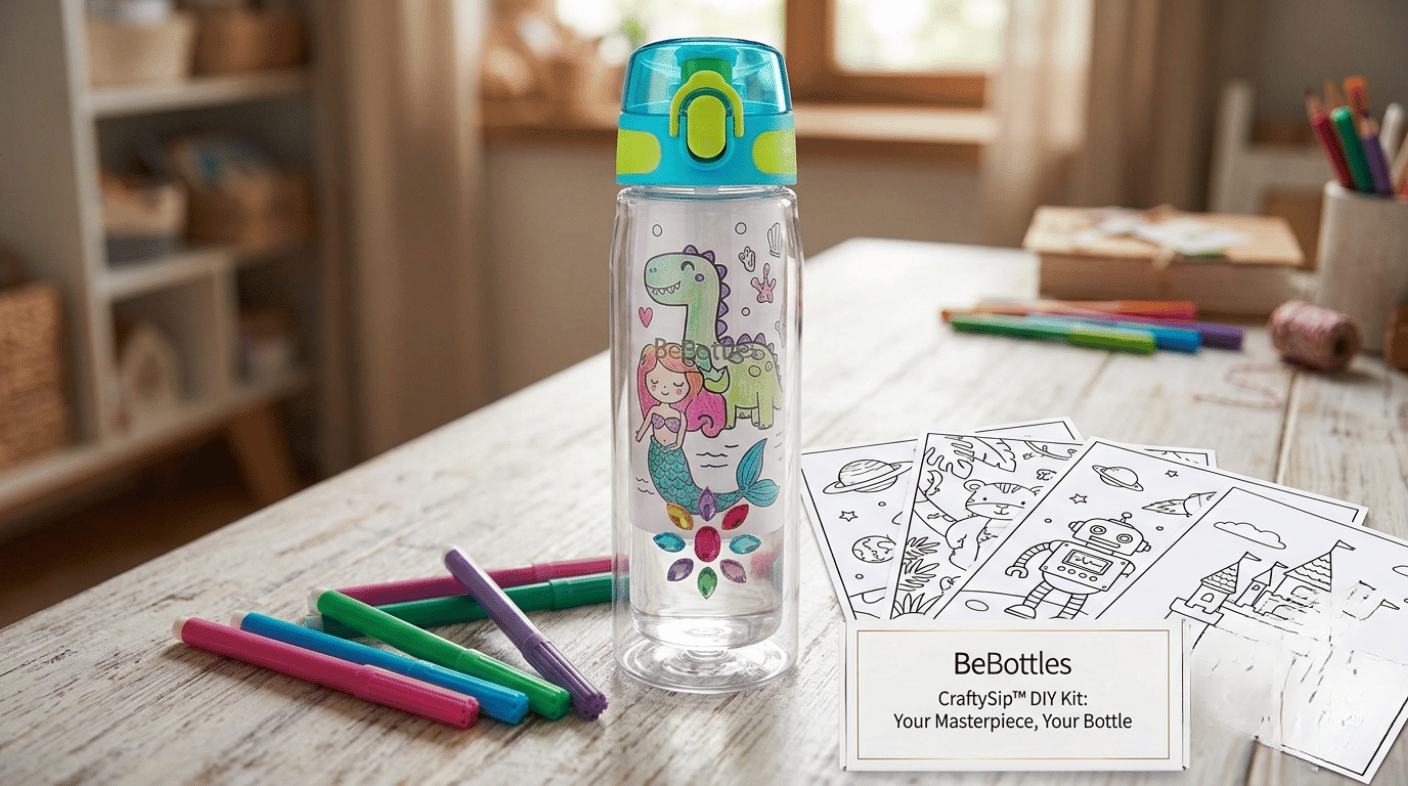BeBottles DIY Color-Your-Own Water Bottle Kit